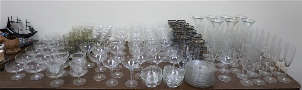 LARGE COLLECTION OF GLASS BAR AND