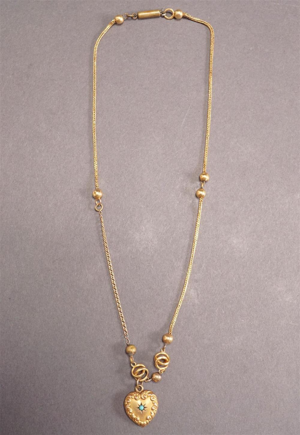 ENGLISH YELLOW-GOLD NECKLACE WITH