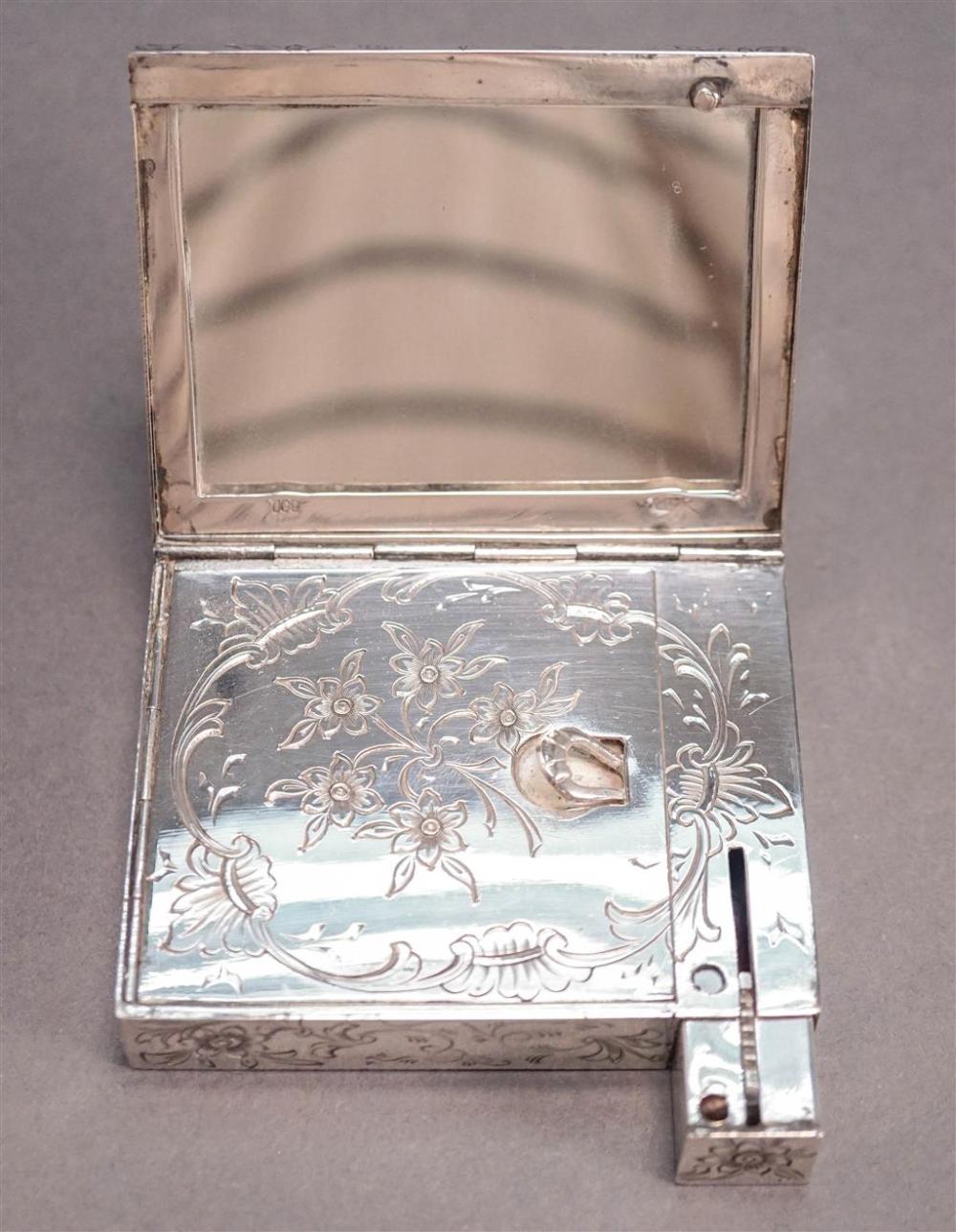 ITALIAN 800 SILVER RUBY INSET COSMETIC 328c60