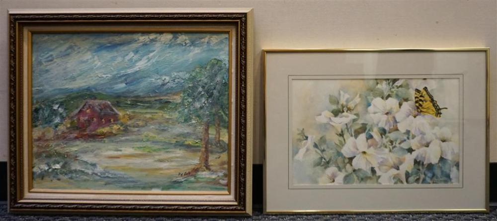 TWO PAINTERLY TANALIST PAINTINGS,