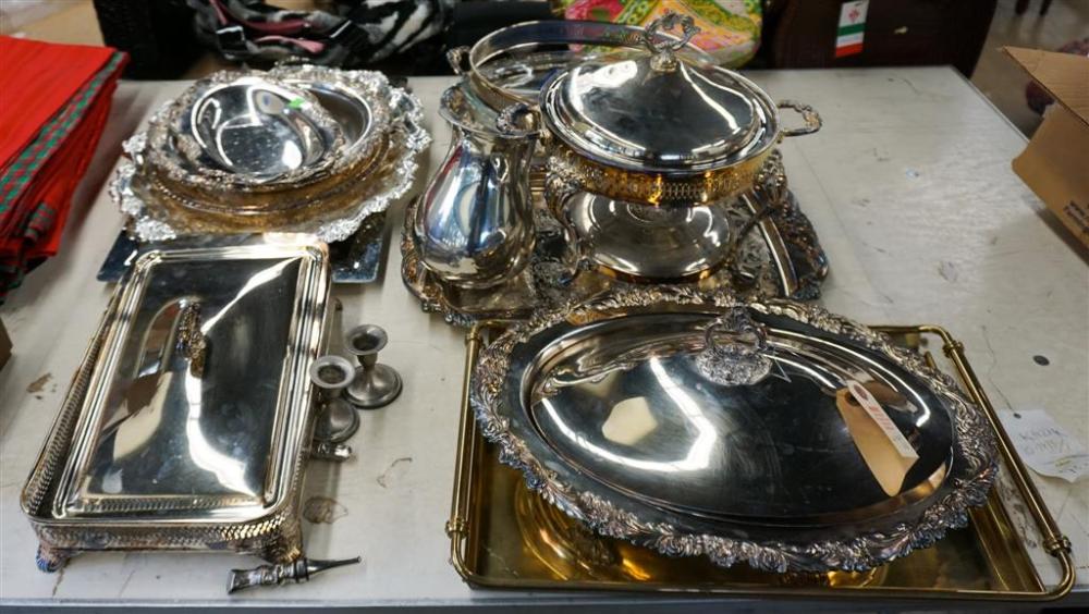 GROUP WITH MOSTLY SILVER PLATE
