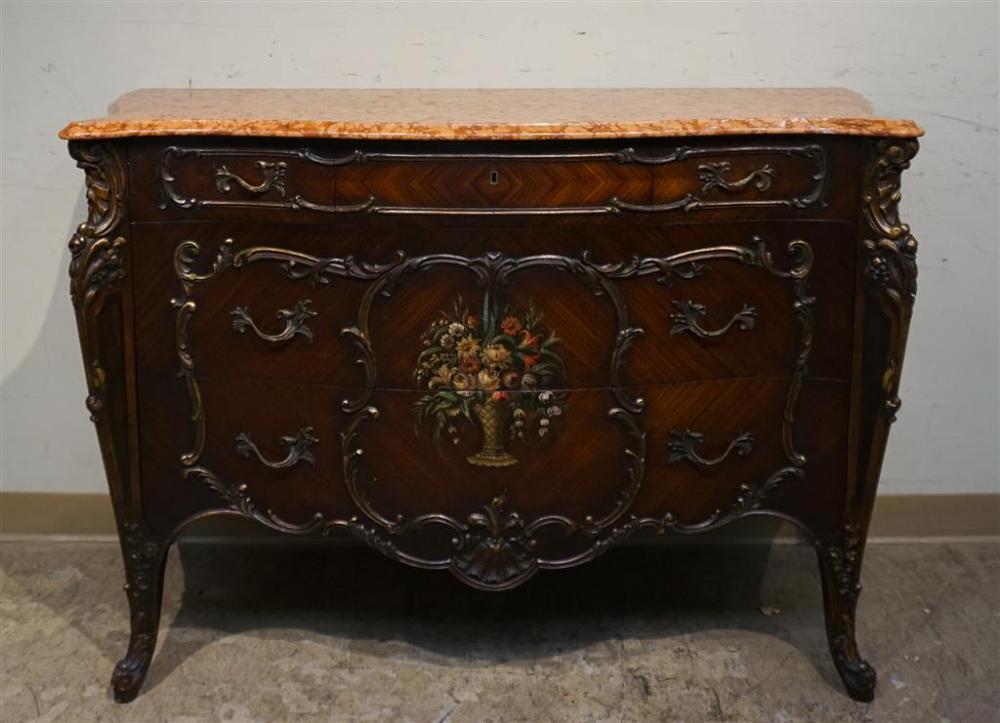 LOUIS XV STYLE PARQUETRY WOOD FLORAL
