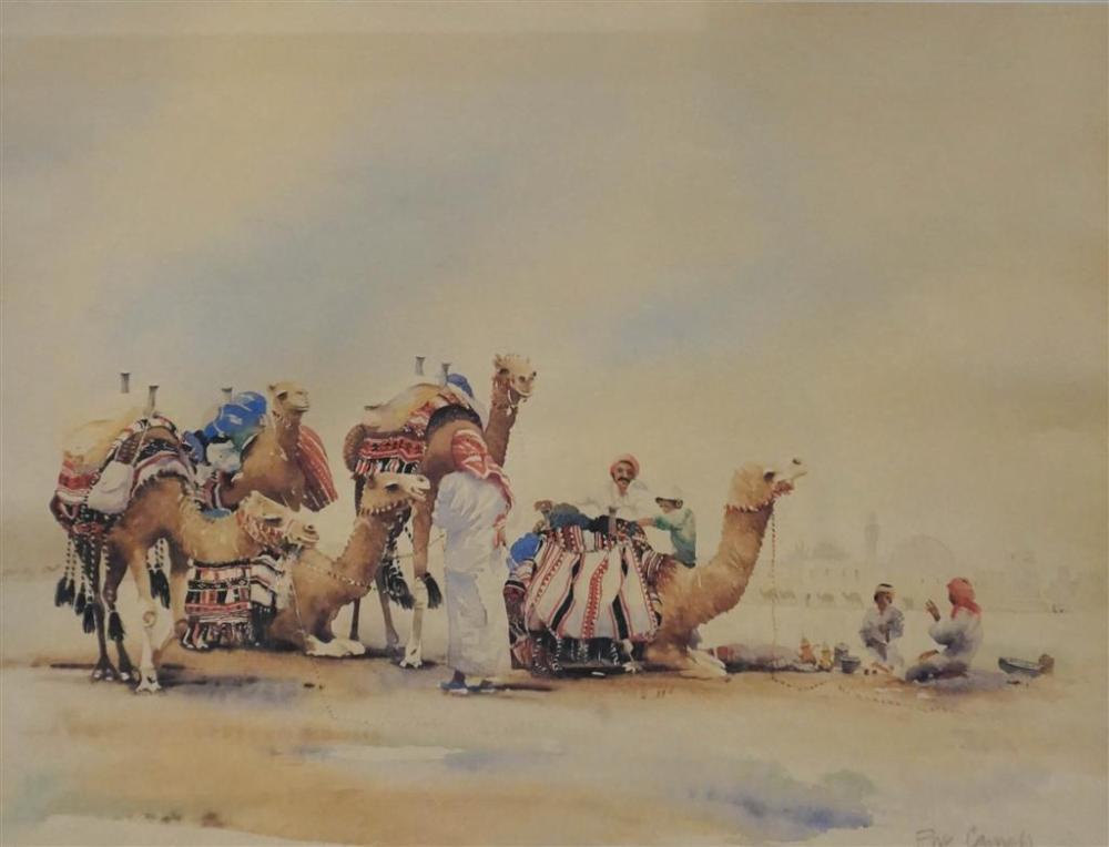 SPENCER W TAIT FIVE CAMELS LITHOGRAPH 328da9