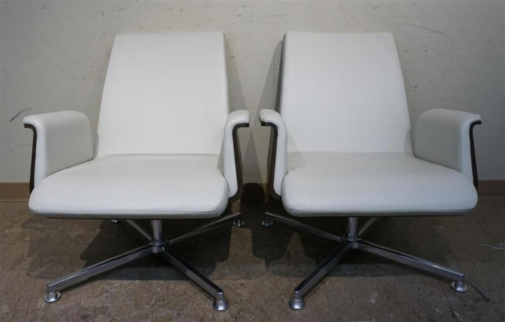 PAIR MID-CENTURY MODERN STYLE SWIVEL