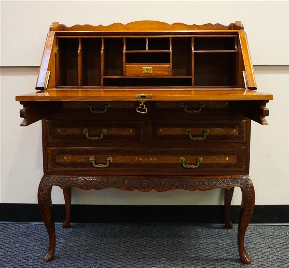 ANGLO-INDIAN INLAID TEAK SLANT