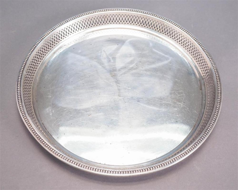 WALLACE STERLING SILVER ROUND TRAY,