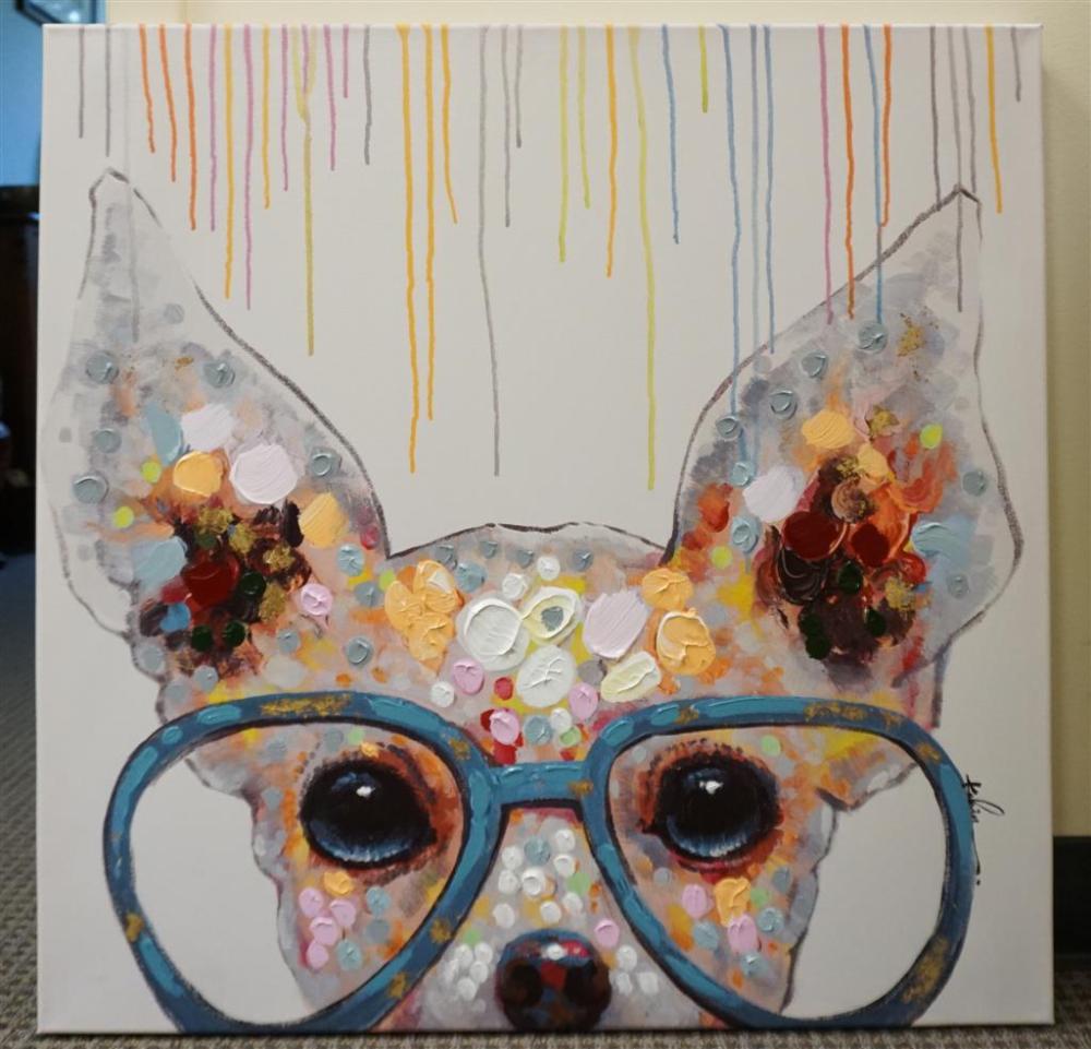 ABSTRACT CHIHUAHUA, MIXED MEDIA