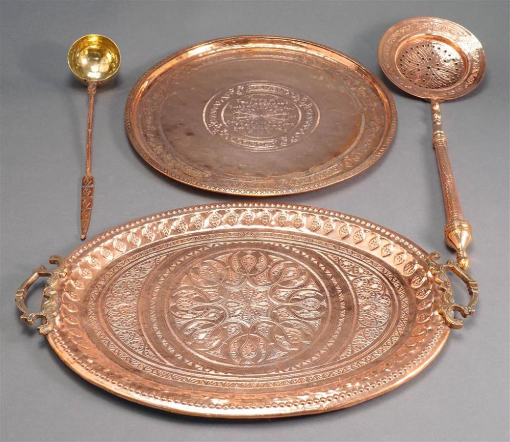 PAKISTAN COPPER TWO-HANDLE TRAY,