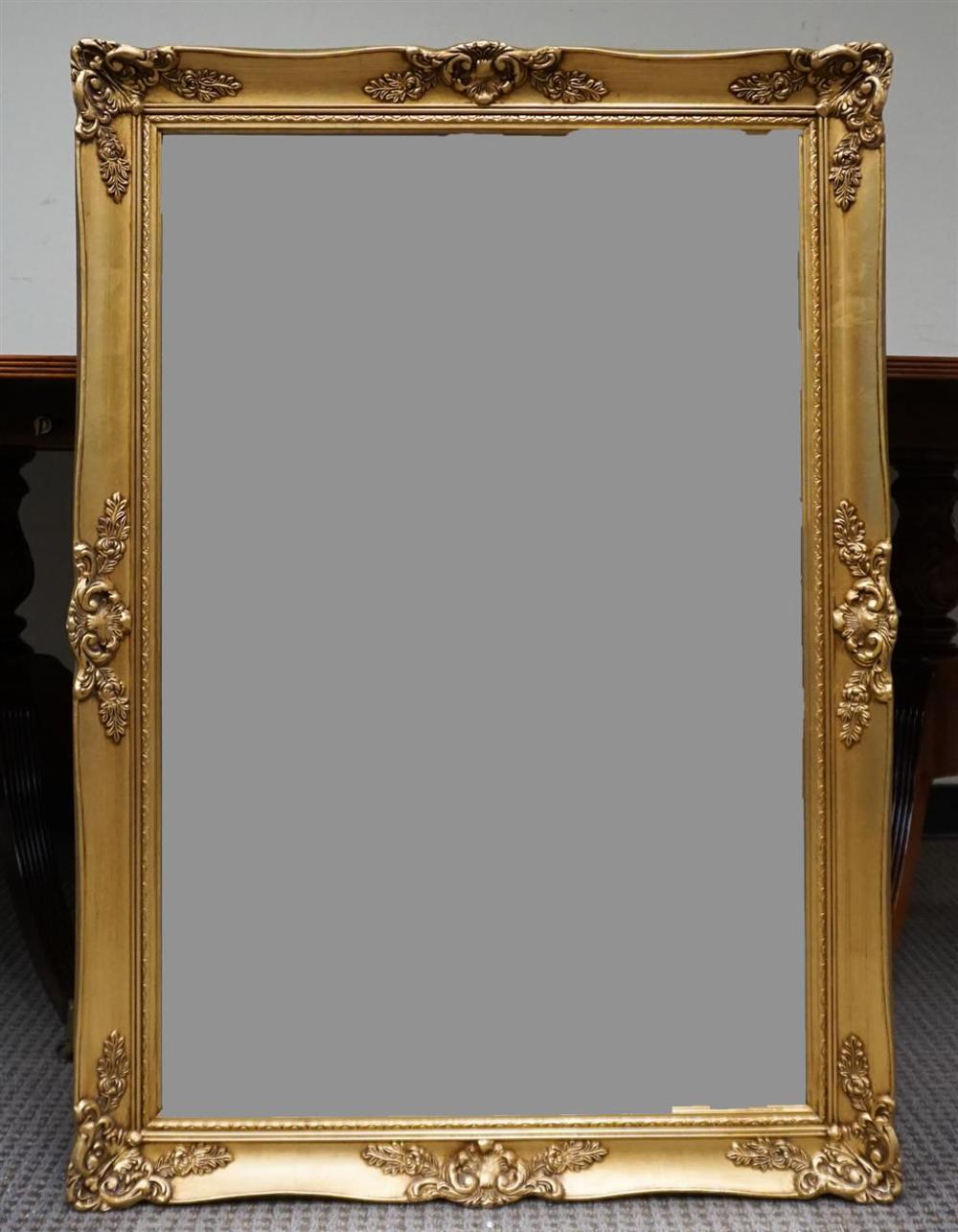 LOUIS XV STYLE GILT GESSO MIRROR,