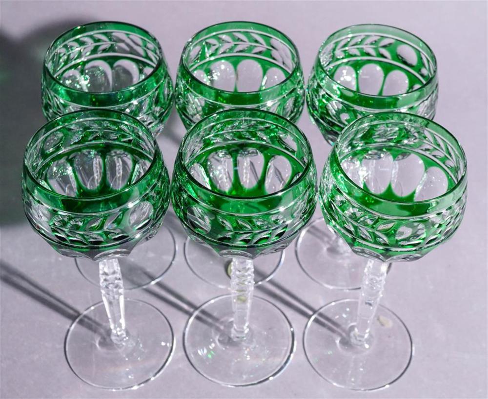 SET OF SIX VILLEROY AND BOCH EMERALD TO CLEAR 328f74