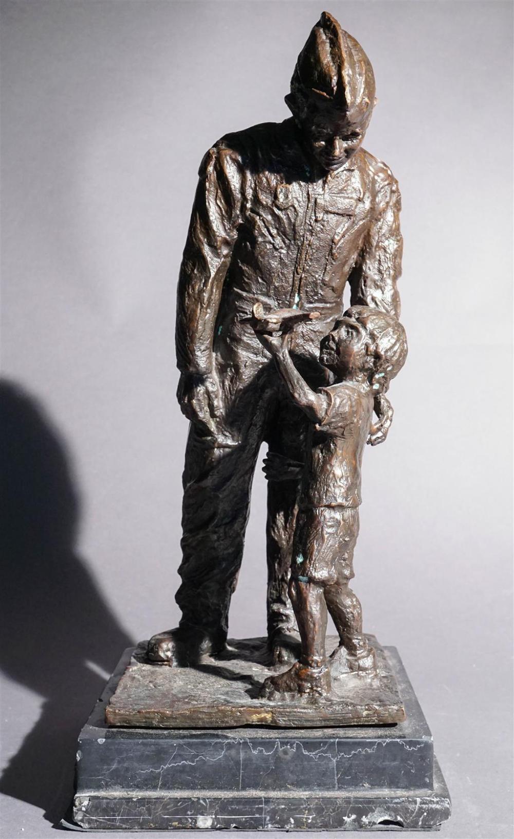 CONTEMPORARY BRONZE FIGURAL GROUP