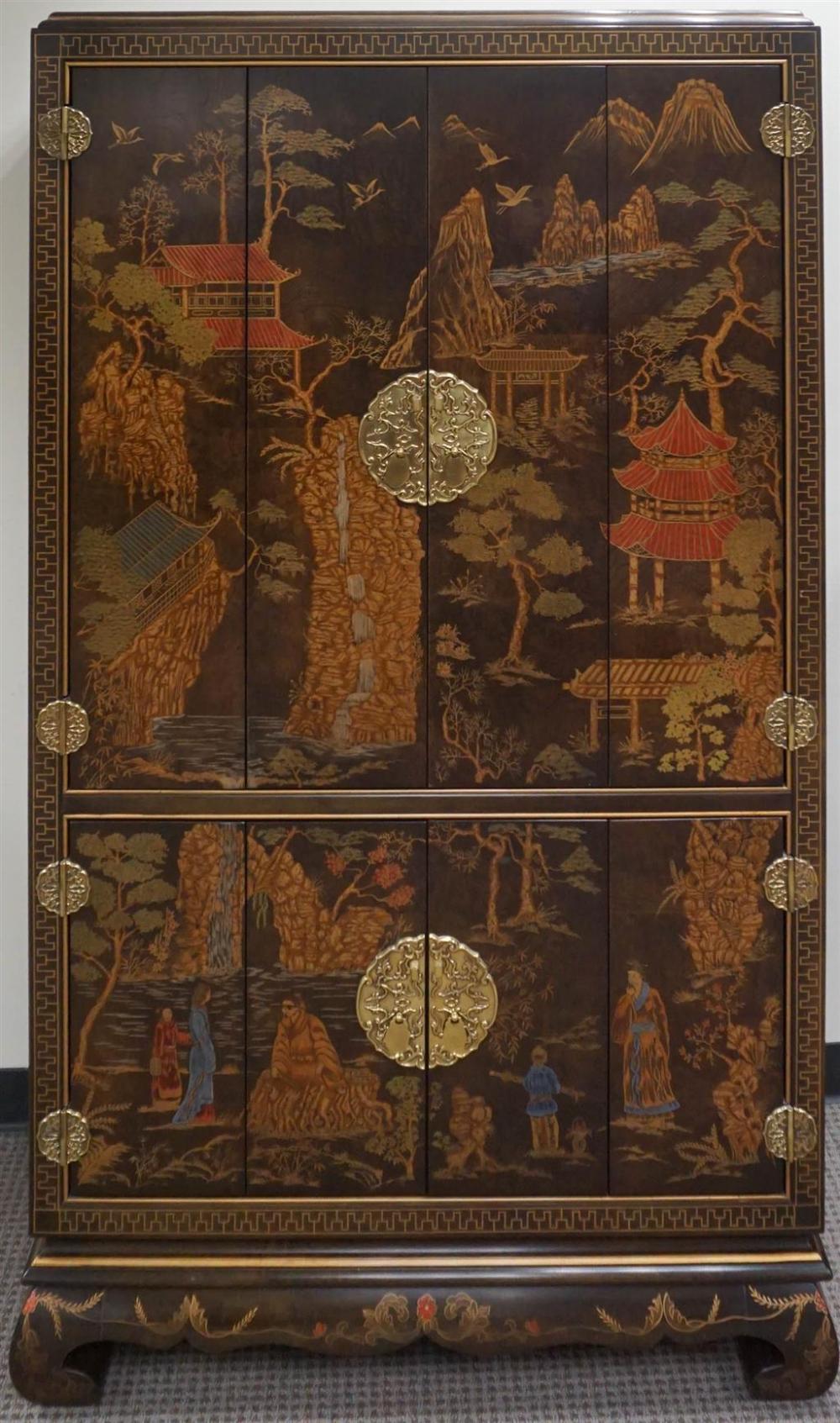 HENREDON CHINOISERIE DECORATED ILLUMINATED