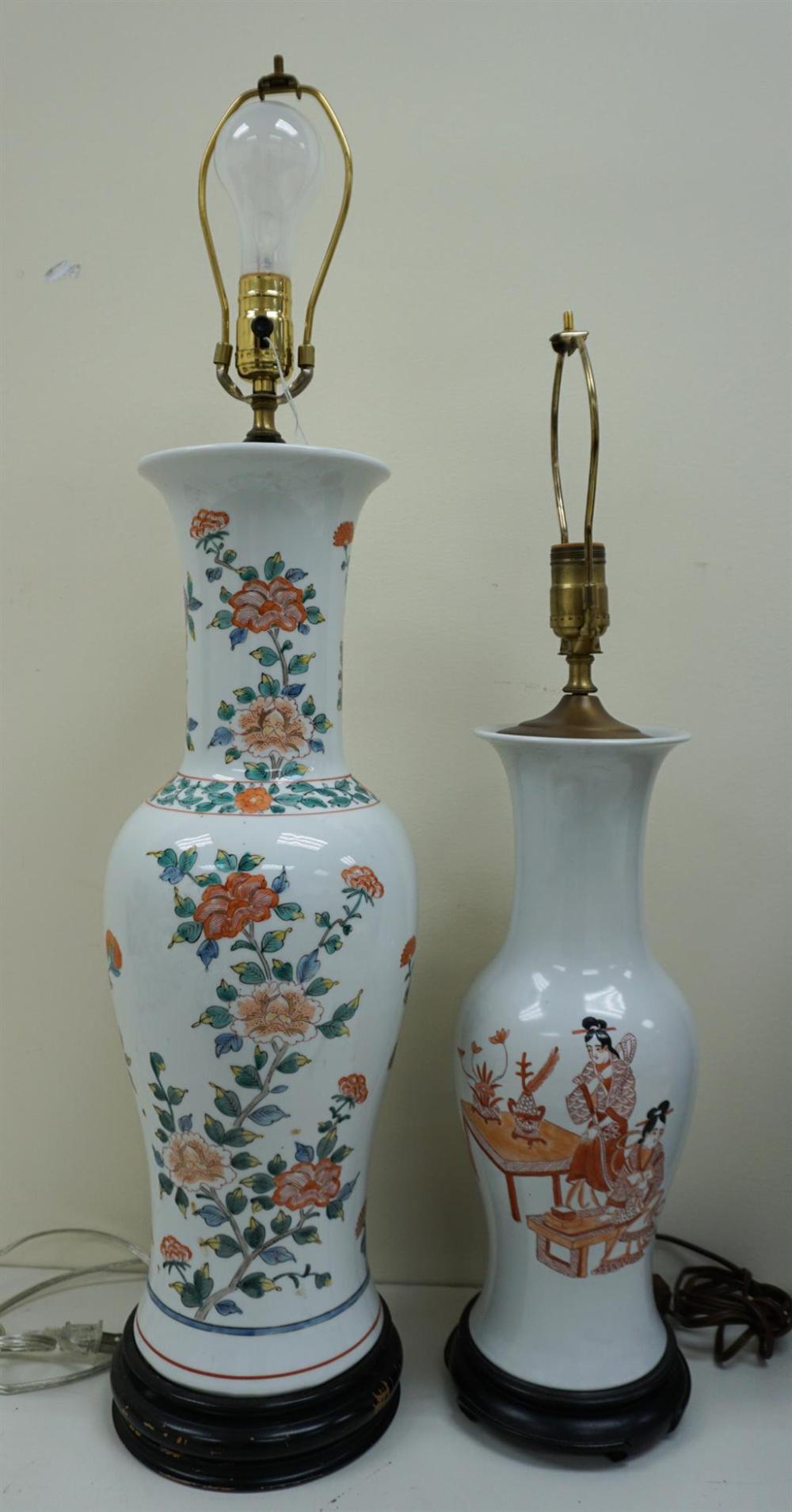 TWO CHINESE PORCELAIN VASES, MOUNTED