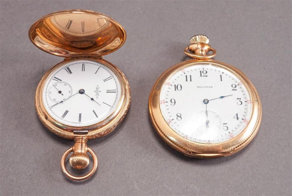 WALTHAM AND ELGIN GOLD-FILLED POCKET