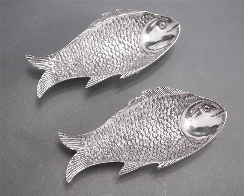 TWO MIDDLE EASTERN 900-SILVER FISH-FORM