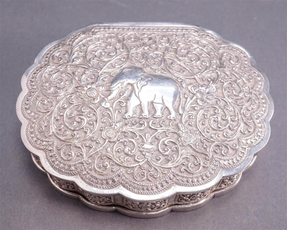 INDIAN SILVER HINGED BOX 4 X 3 1 8 329001