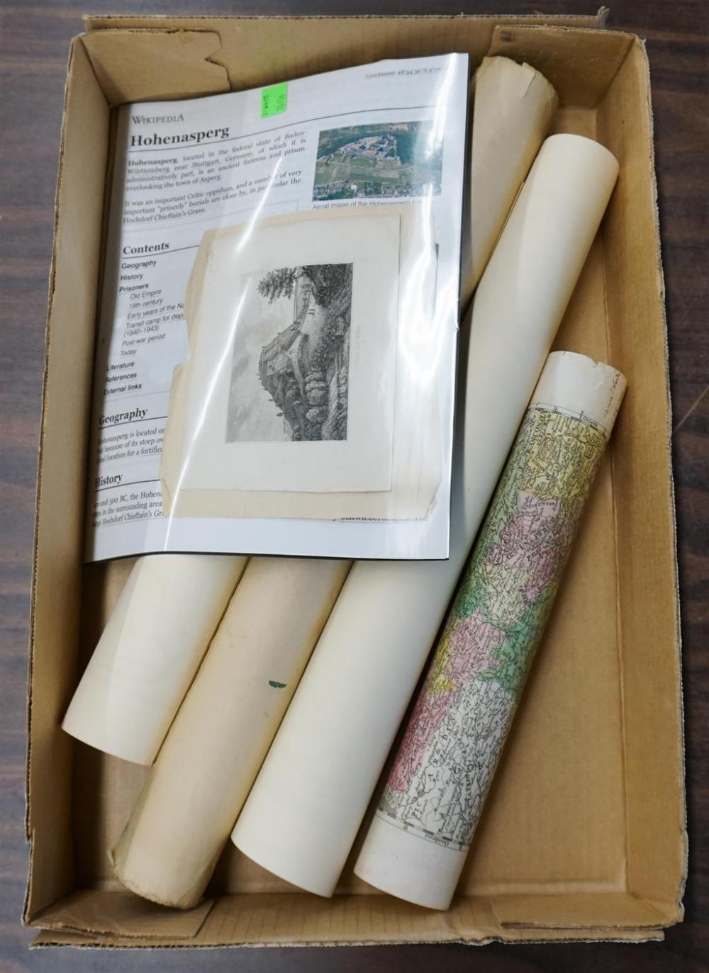 COLLECTION OF FOUR UNFRAMED MAPS