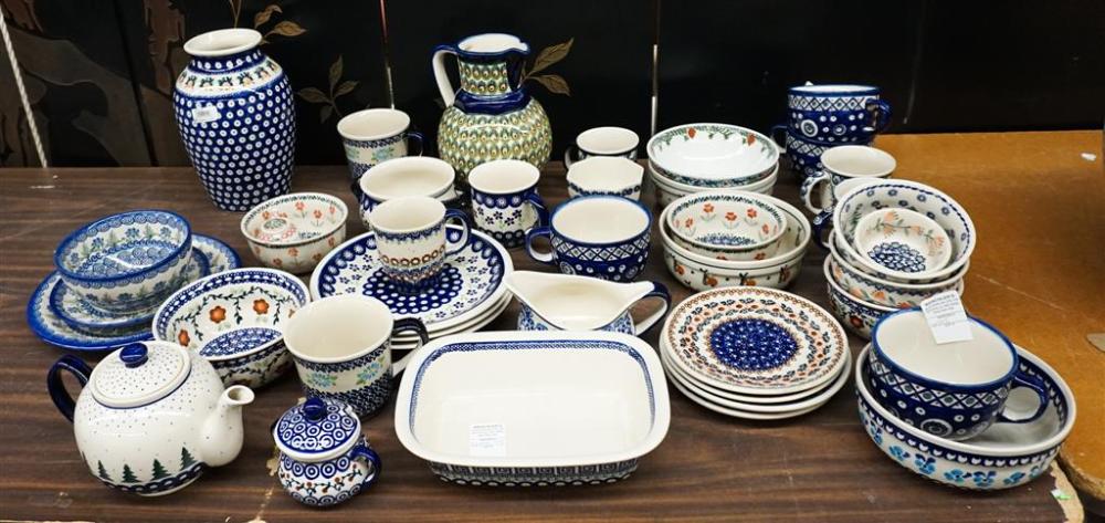 COLLECTION OF POLISH GLAZED POTTERY