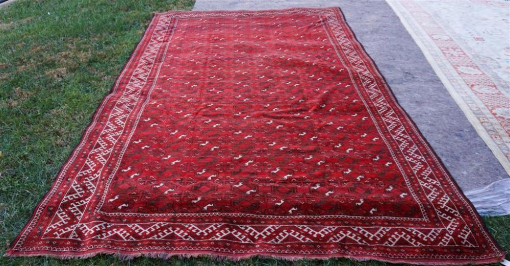 TURKOMAN RUG, 13 FT 5 IN X 8 FT