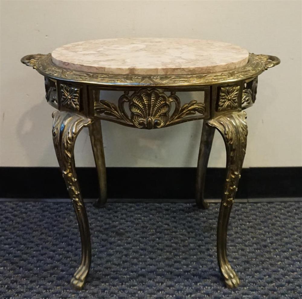 GEORGIAN STYLE BRASS AND MARBLE 3290cd