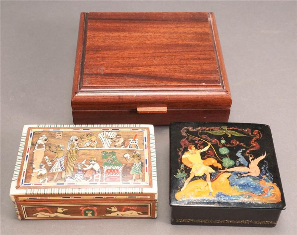 RUSSIAN LACQUERED EGYPTIAN INLAID  3290f4
