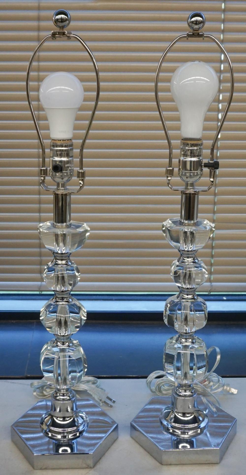 PAIR OF ACRYLIC TABLE LAMPS H  32b8f4