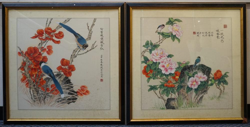 CHINESE SCHOOL BIRDS ON BRANCH  32b95a