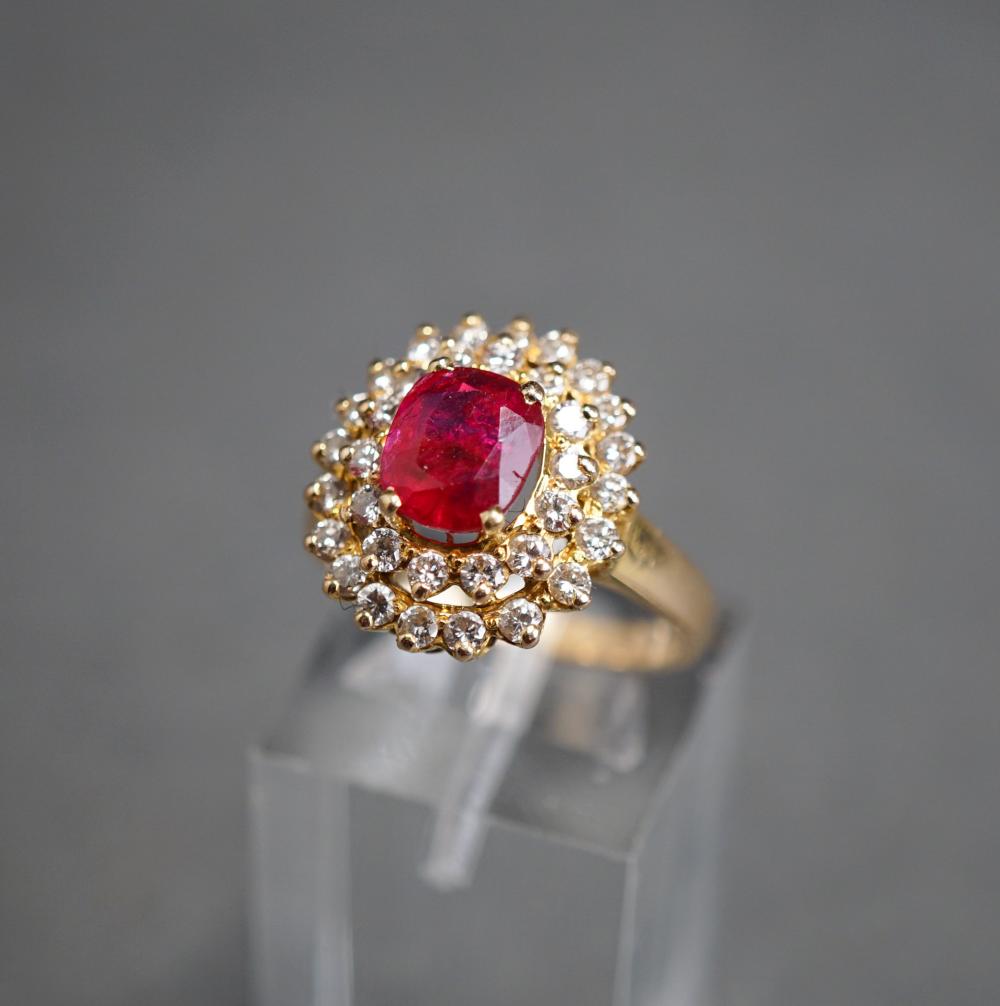 18-KARAT YELLOW-GOLD, RUBY AND