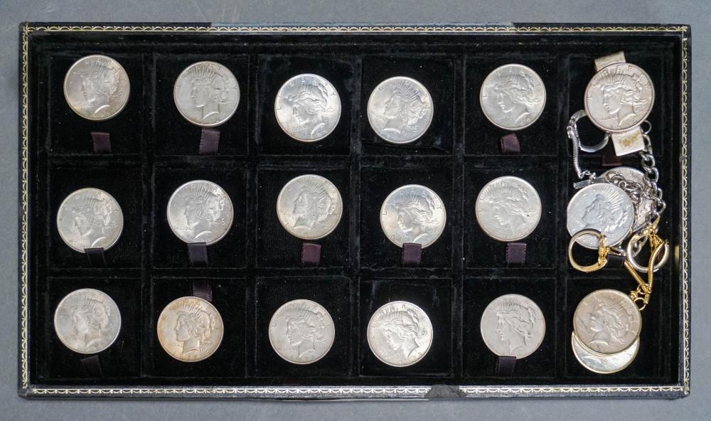 COLLECTION OF 15 PEACE TYPE SILVER 32bb09