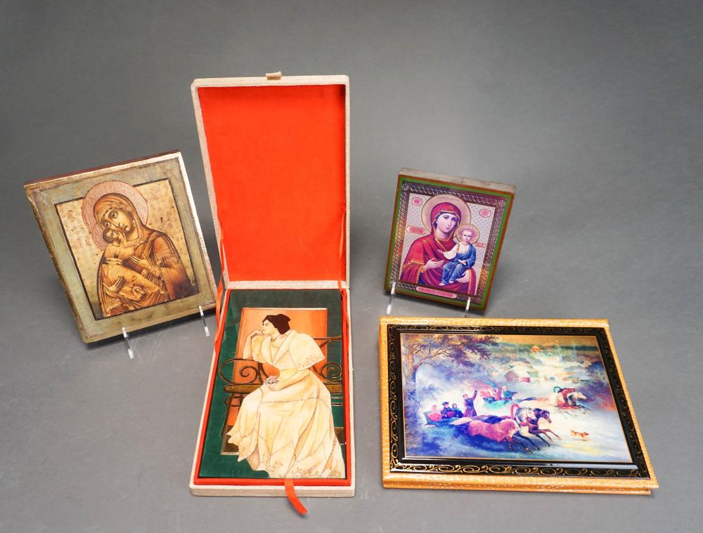 RUSSIAN ICONS, PALEKH PHOTO ALBUM, AND