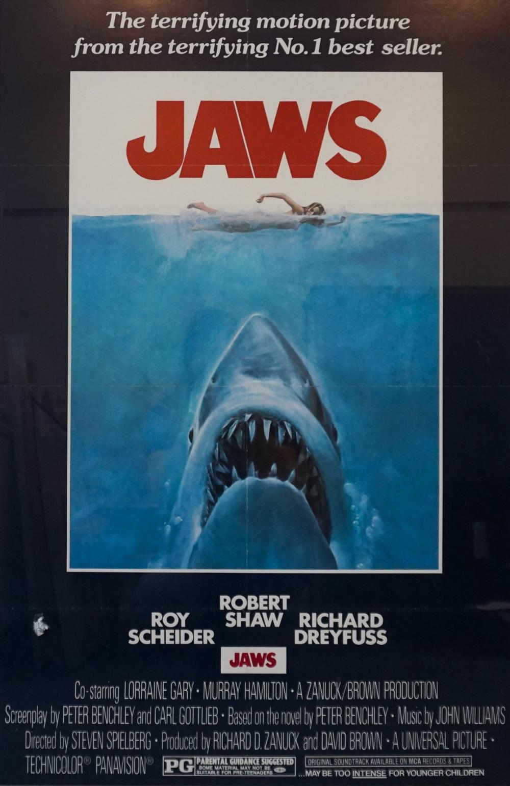 'JAWS' REPRODUCTION POSTER, FRAME: