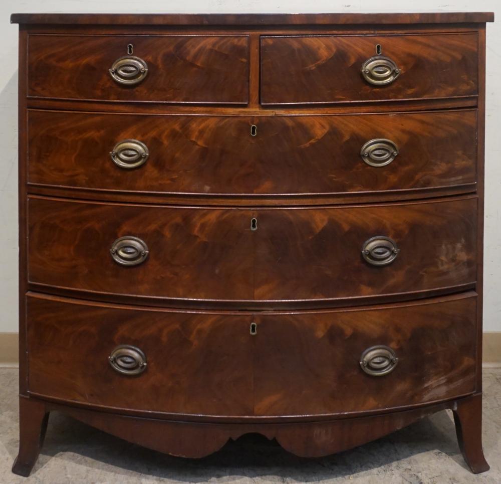 GEORGE IV MAHOGANY BOW FRONT CHEST 32bbf7