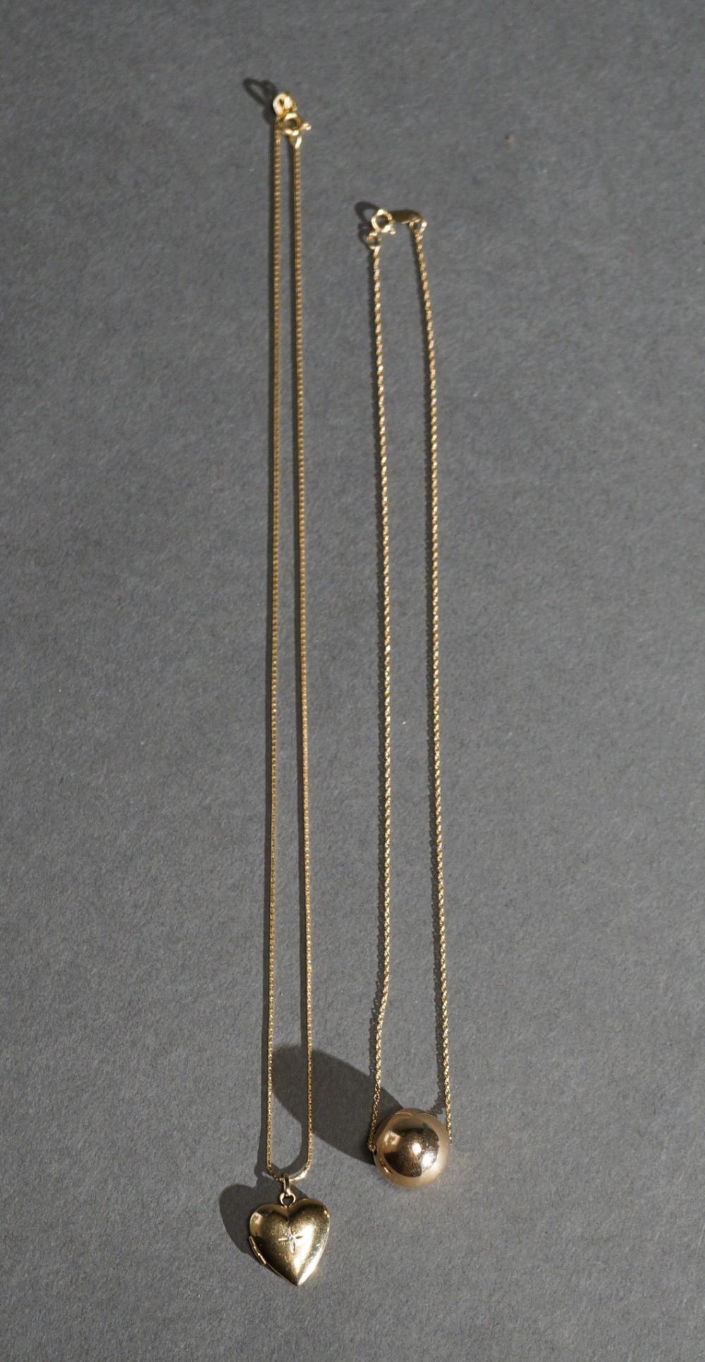 TWO 14 KARAT YELLOW GOLD CHAIN 32bc5c