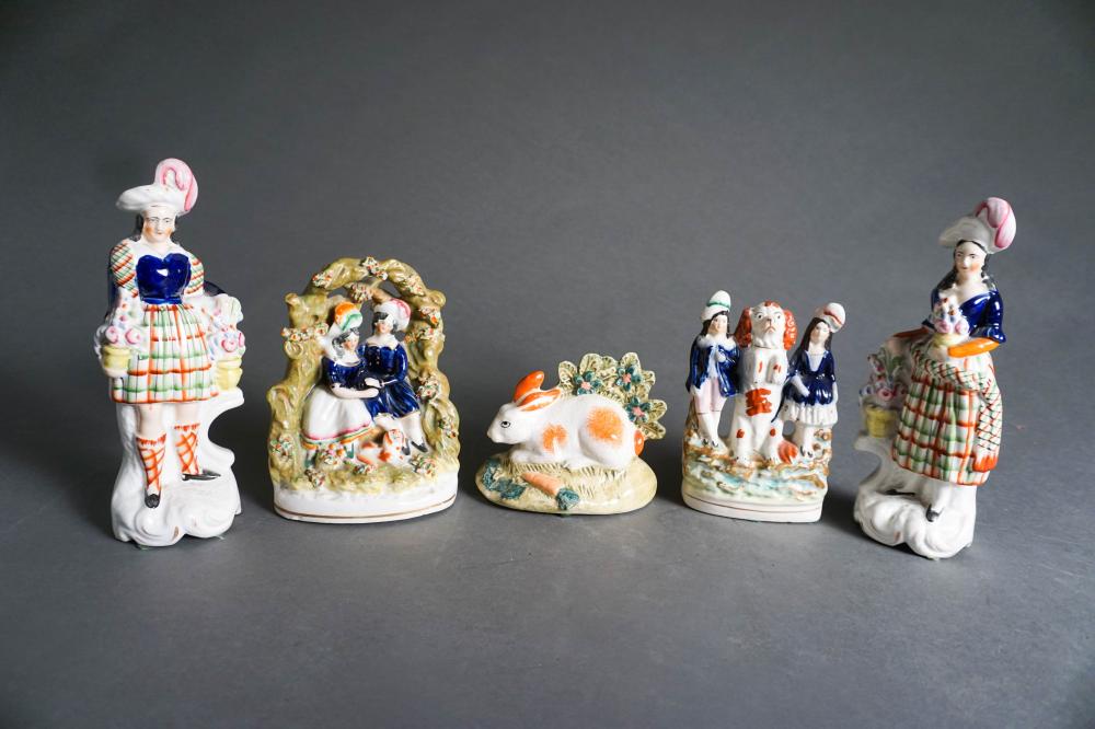 FIVE STAFFORDSHIRE FIGURINES H 32bccc