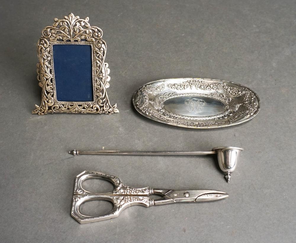 STERLING SILVER FRAME, SCISSORS,