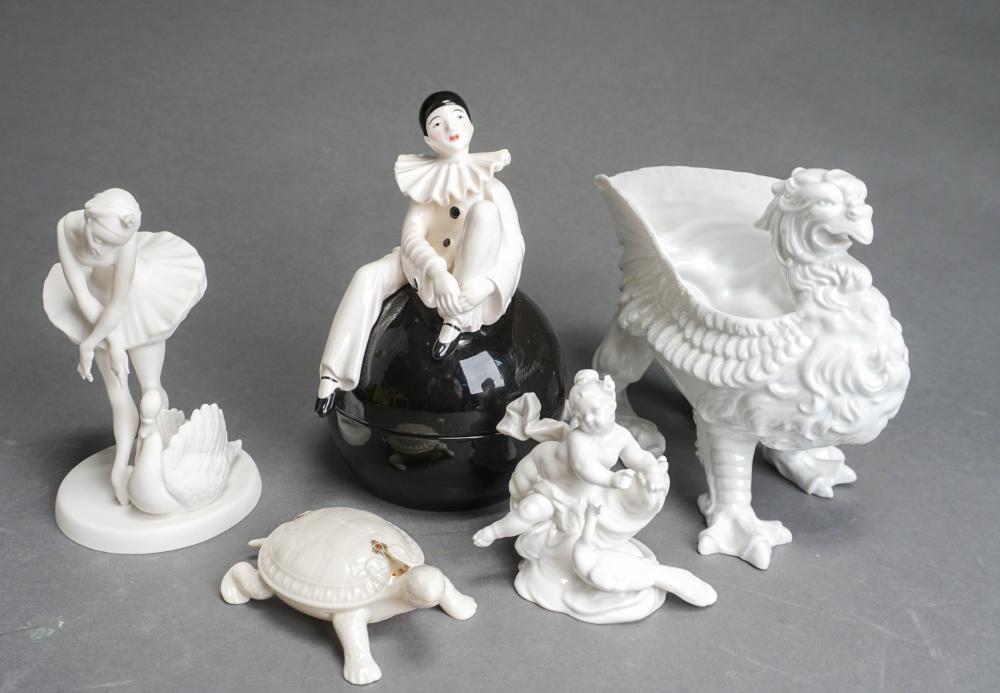 COLLECTION OF FOUR WHITE PORCELAIN