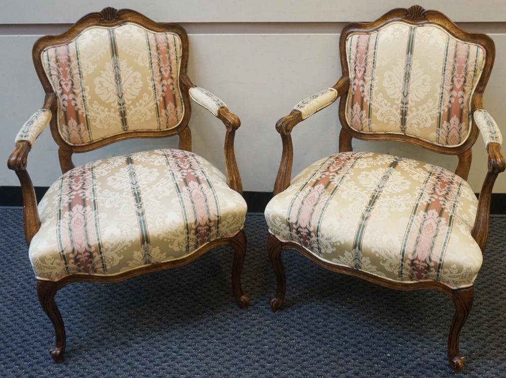 PAIR OF LOUIS XV STYLE FRUITWOOD