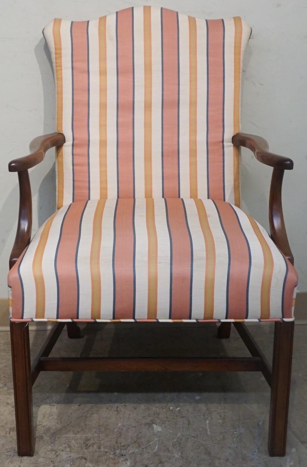 FEDERAL STYLE STRIPED UPHOLSTERED