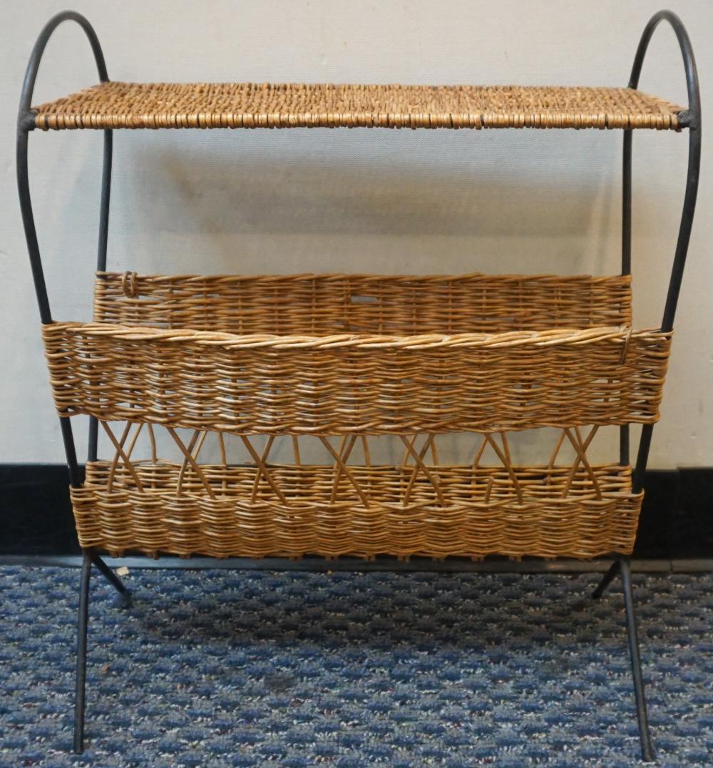 MID CENTURY MODERN IRON AND RATTAN 32bd66