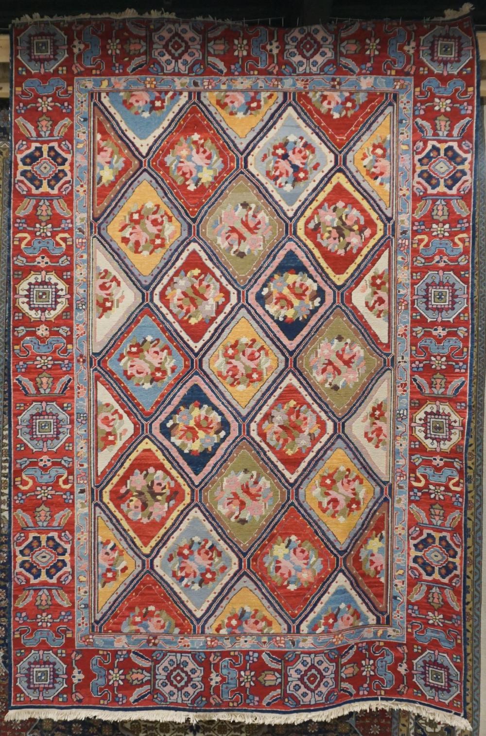 INDIAN FLAT STITCH RUG, 8 FT 10