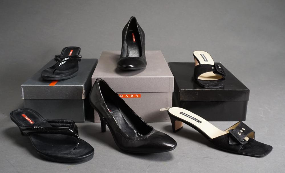 SIX PAIRS SHOES AND SANDALS (PRADA,