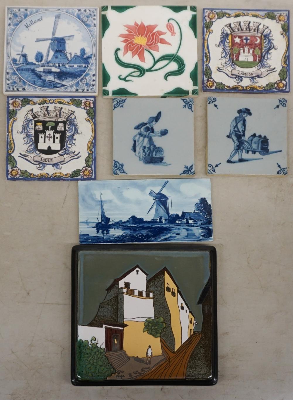 COLLECTION OF CERAMIC TILES AND A PLAQUECollection