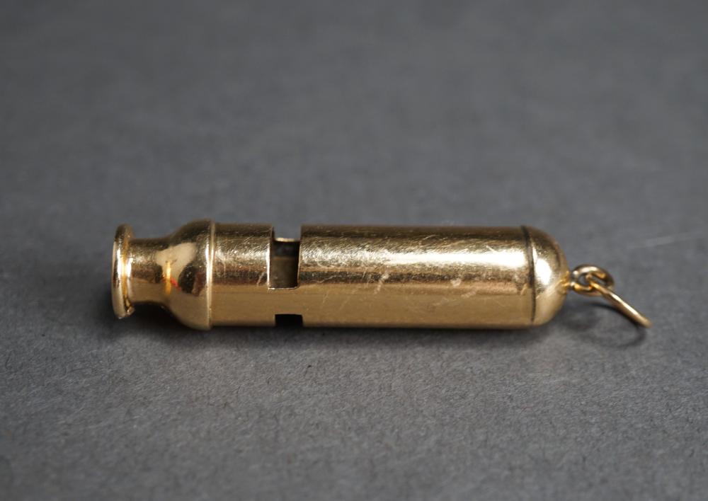 TESTED 14 KARAT YELLOW GOLD WHISTLE  32be40