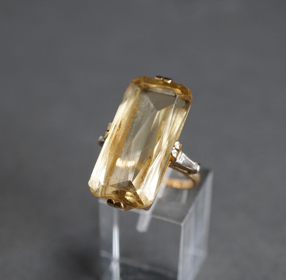 TESTED 14 KARAT YELLOW GOLD CITRINE 32be44