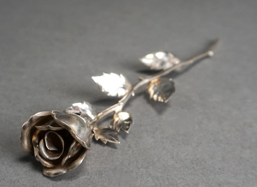 ITALIAN STERLING SILVER ROSE, L: