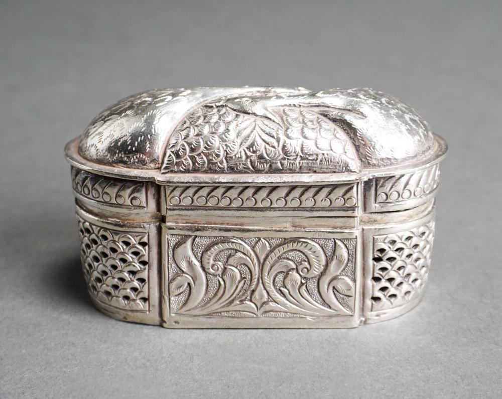 SOUTHEAST ASIAN SILVER HINGED BETEL
