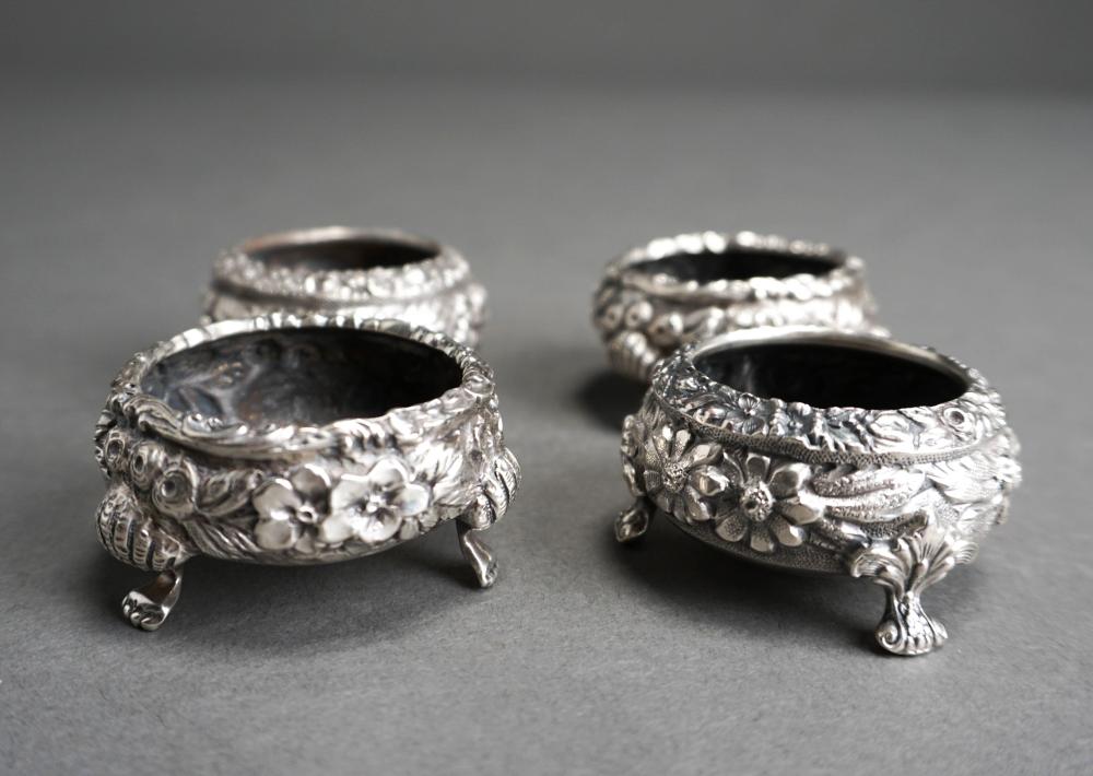 TWO PAIRS OF REPOUSSE STERLING