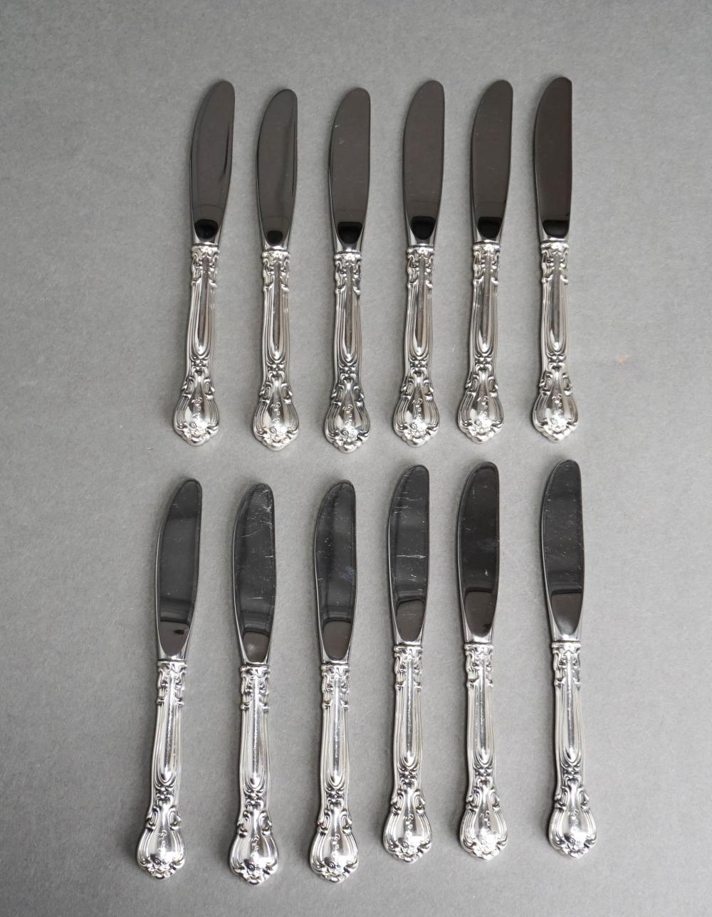 SET OF 12 STERLING SILVER HANDLED 32bea0