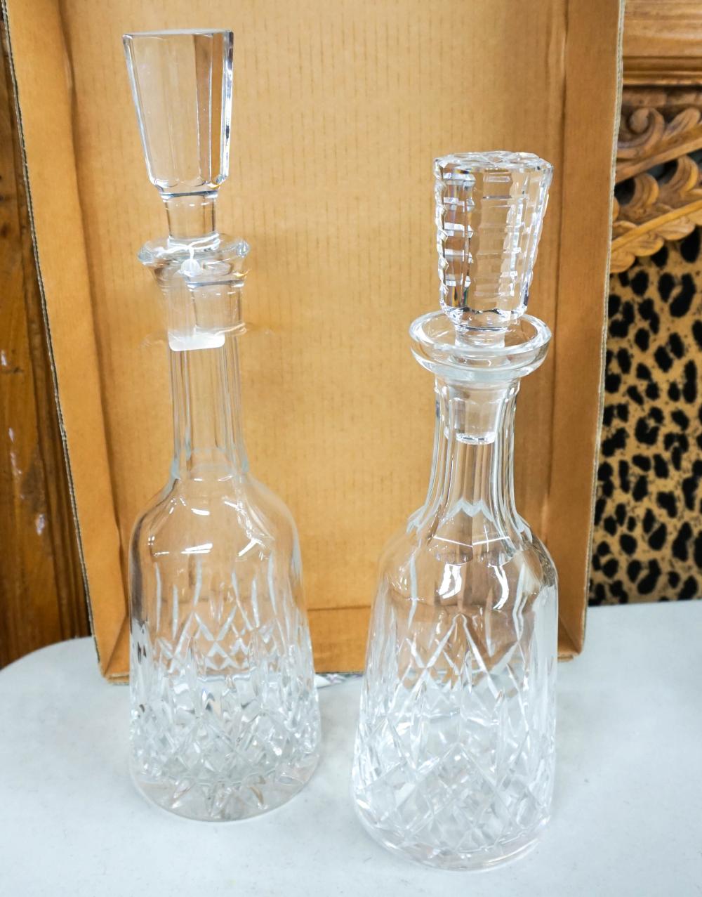 TWO WATERFORD CUT CRYSTAL DECANTERSTwo 32bf0b