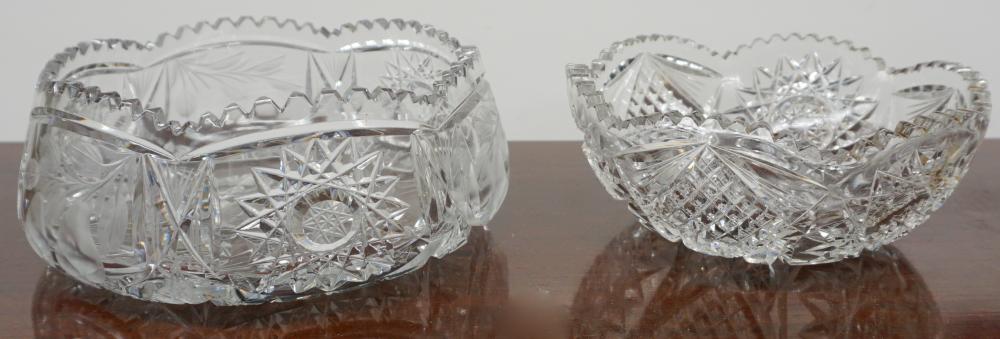 TWO CUT CRYSTAL CENTER BOWLSTwo